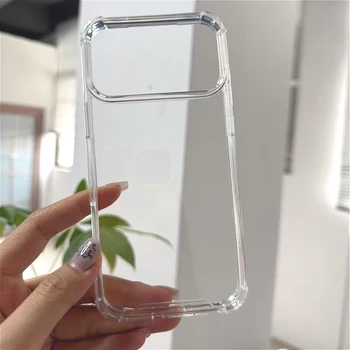 Nouveau étui transparent anti-chute à quatre coins pour iPhone 17 17 Air 17 Pro Max couverture rigide transparente antichoc pour 17Pro avec fonction