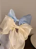 43596-547710.jpg Black Organza Bow Fluttering Ribbon Hair Clips for Women French Female Headdress Large Hair Clips Girl Hair Accessories Hairgrip