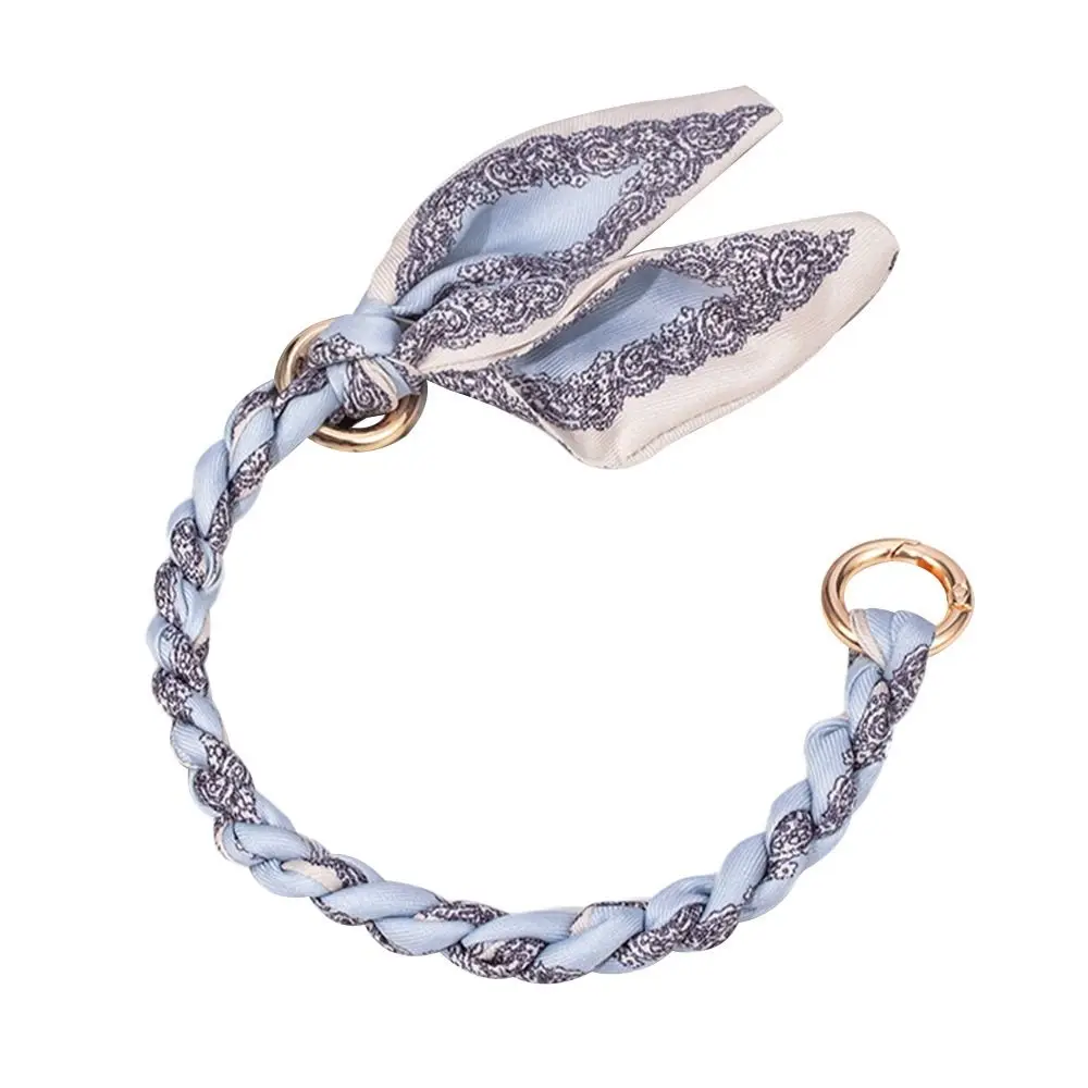 Mewutal Elegante Correa De Cadena Para Bolso Con Bufanda De Seda, Correa De Asa Para Bolso, Azul