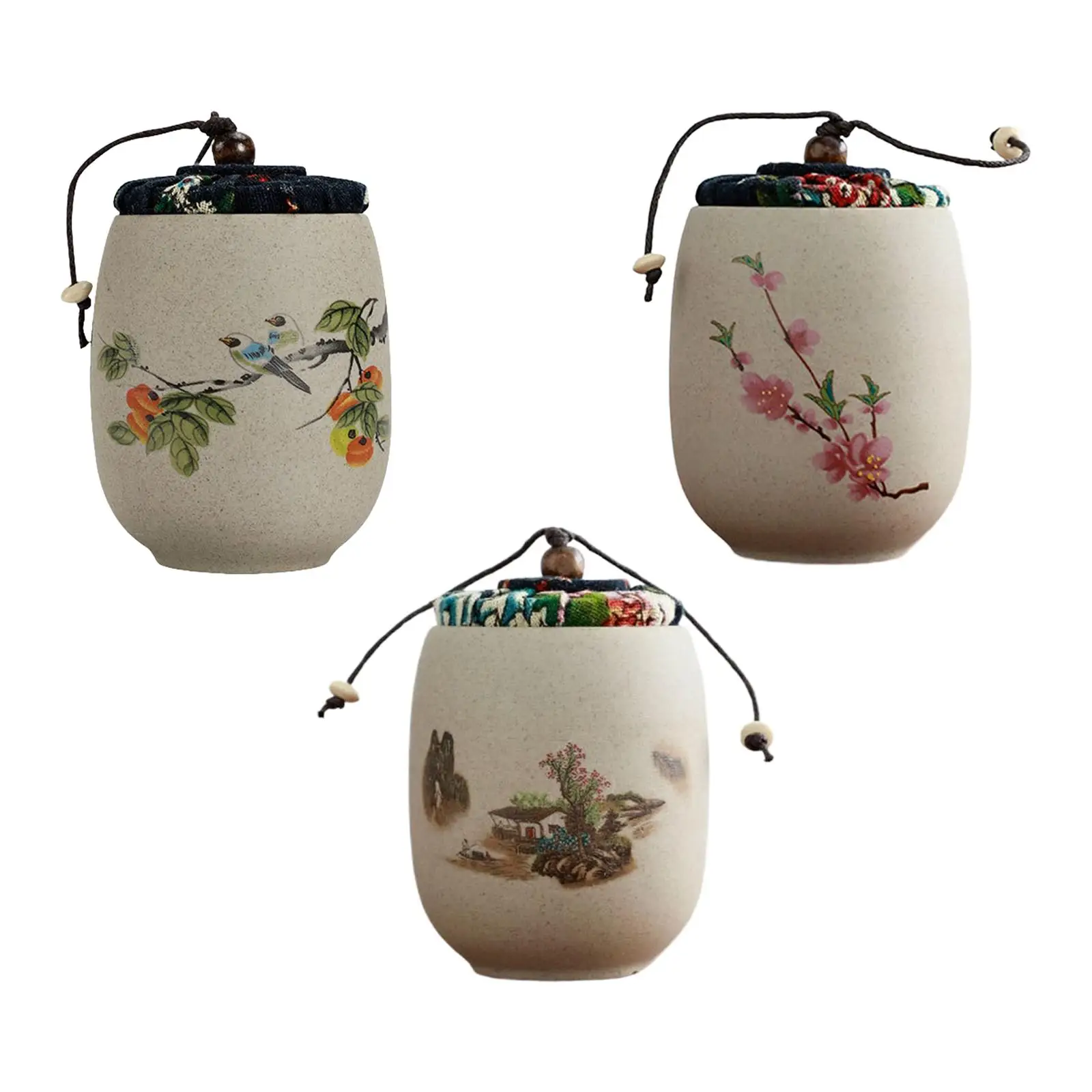 Ceramic Storage Jar Spice Storage Box Ceramic Tea Container Chinese Styles Ceramic Food Storage Jar Sealed Canister Tea Jar Loose Tin For Nuts Coffee Spice