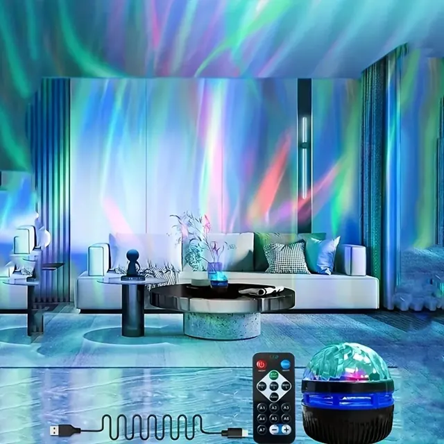 Projecteur étoilé avec télécommande, projection polaire, veilleuse pour chambre à coucher, décoration d'intérieur, fête de Noël, Chang, 7 couleurs 4