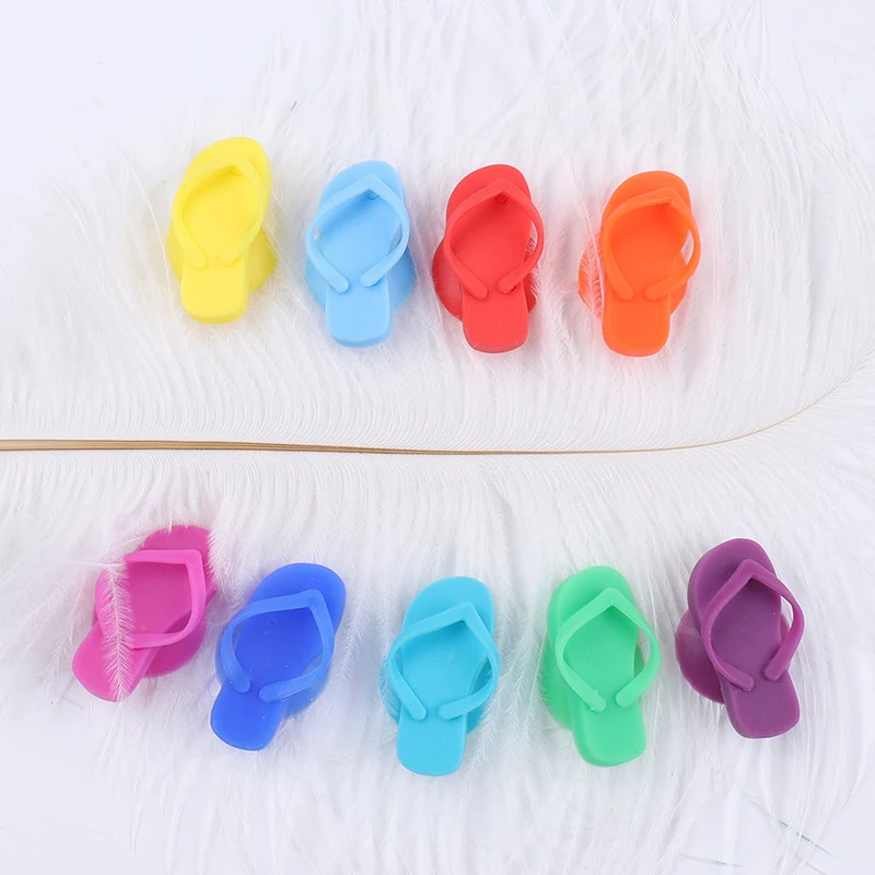 9 Pcs/set Creative Slipper Shaped Wine Glass Marker Silicone Sticker Party Cocktail Drinking wine glass marker wine glass decorations