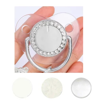 Name Initials Baby Pacifier Personalized Blank Pacifiers Cover Transparent Bling Rhinestones Silicone Teether Nipple
