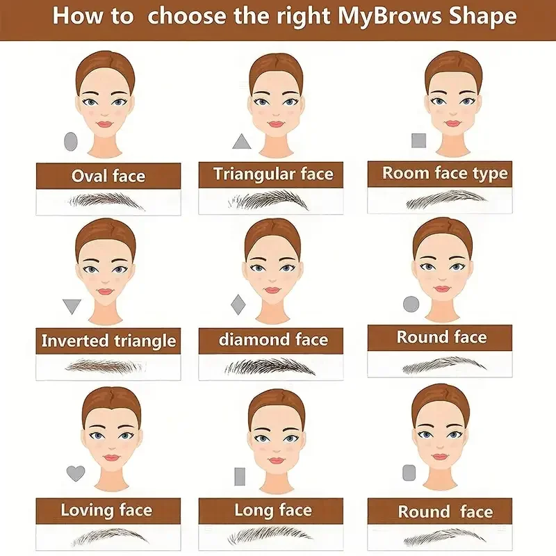 Water-based Hair-liked Eyebrow Tattoo Sticker Waterproof Long Lasting Makeup False Eyebrows Stickers for Brow Grooming Shaping tattoo sticker,makeup stickers,makeup accessories