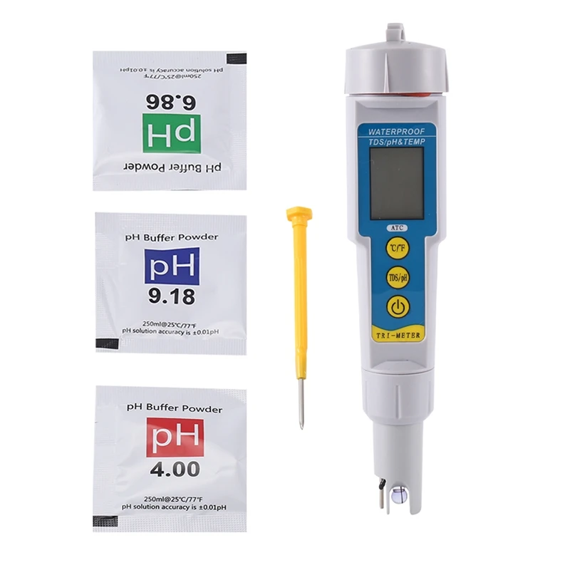 

PH-986 Water Tester Water Quality Pen PH-986 Multifunctional PH/TDS/Temperature Test Pen Tester Water Quality Detection