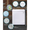 Large Chest Freezer,  7 Level Adjustable Temperature, Deep Freezer with Removable Storage Basket with Top Open Door,White 4