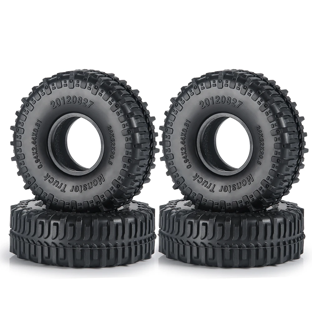AXSPEED 4PCS 1,0" Gummireifen Schlamm Geländerad Reifen 50/54/58/62/64/65mm für 1/18 1/24 Axial SCX24 TRX4M RC Micro Crawler Auto – Detail 8