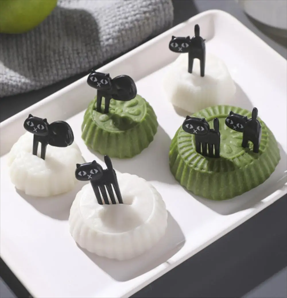 Set De 40 Mini Tenedores Infantiles - Diseños Animados 3D (Gato, Elefante, Jirafa, Ojos) | Seguros, Reutilizables
