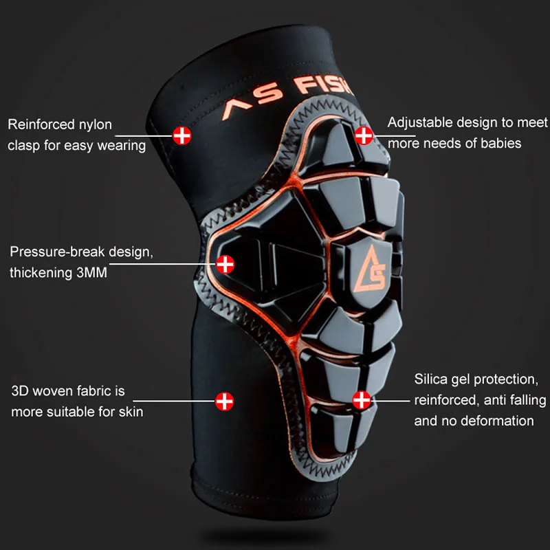 Kids Scooter Pushbike Semi Open Soft Silicone Protector Elbow Knee Pads Skateboard Riding Cycling Skating Protective Gear