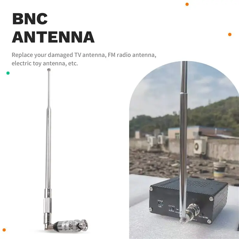 【최고 상품】118-136MHZ BNC 텔레스코픽 안테나 TH-28A TH-48A TH-78A 항공 주파수용 고이득 에어밴드 안테나