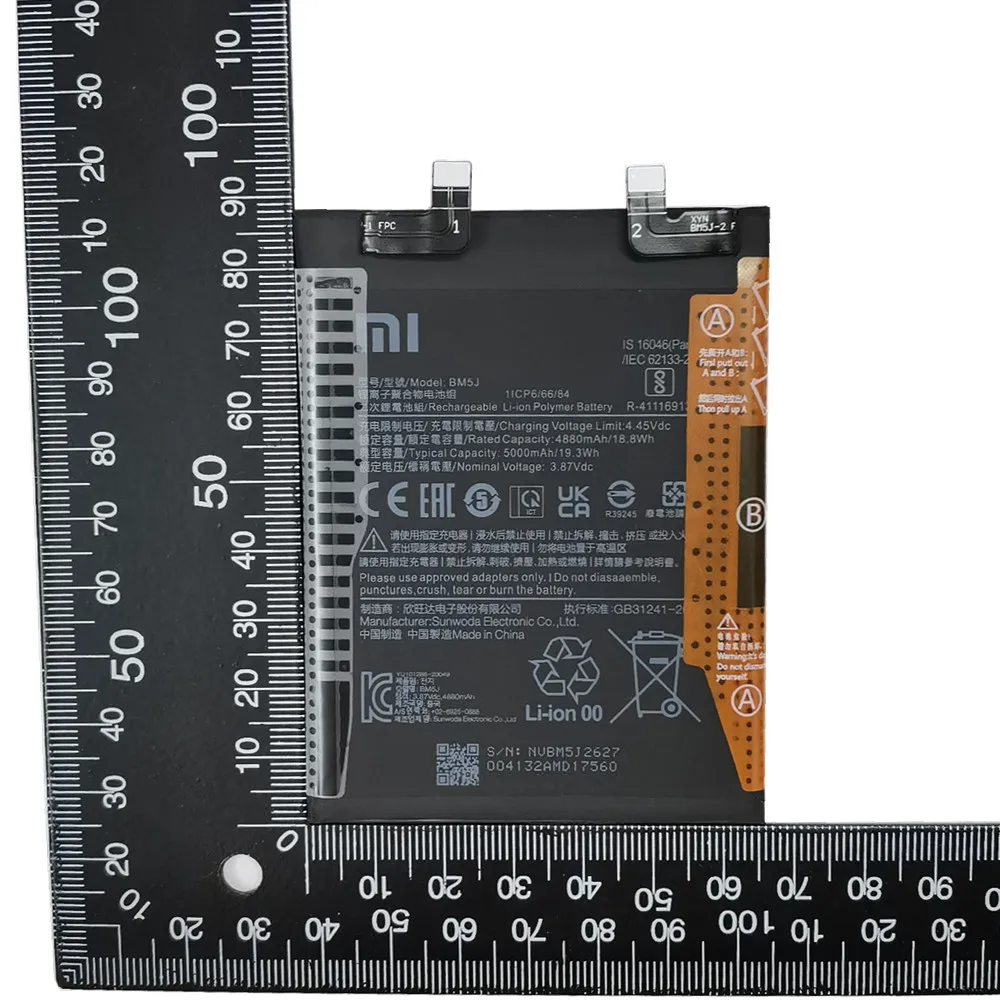 Bateria Genuína da Substituição do Telefone Móvel Bm5j 5000mah Xiaomi mi 12t Pro Redmi K50 100 Novo Original - Image 4