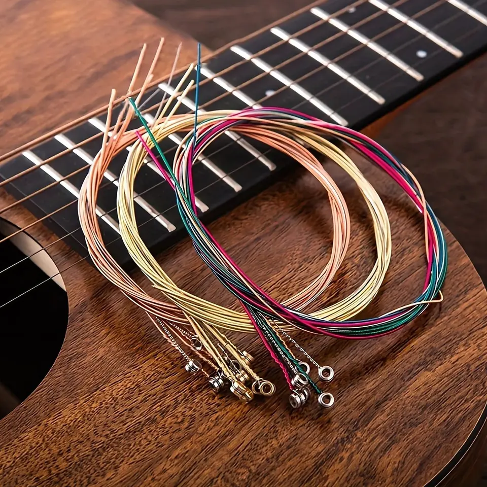 6Pcs/Set High-Quality Acoustic Guitar Strings - Replacement Guitar Strings, Premium Guitar Accessories image 1