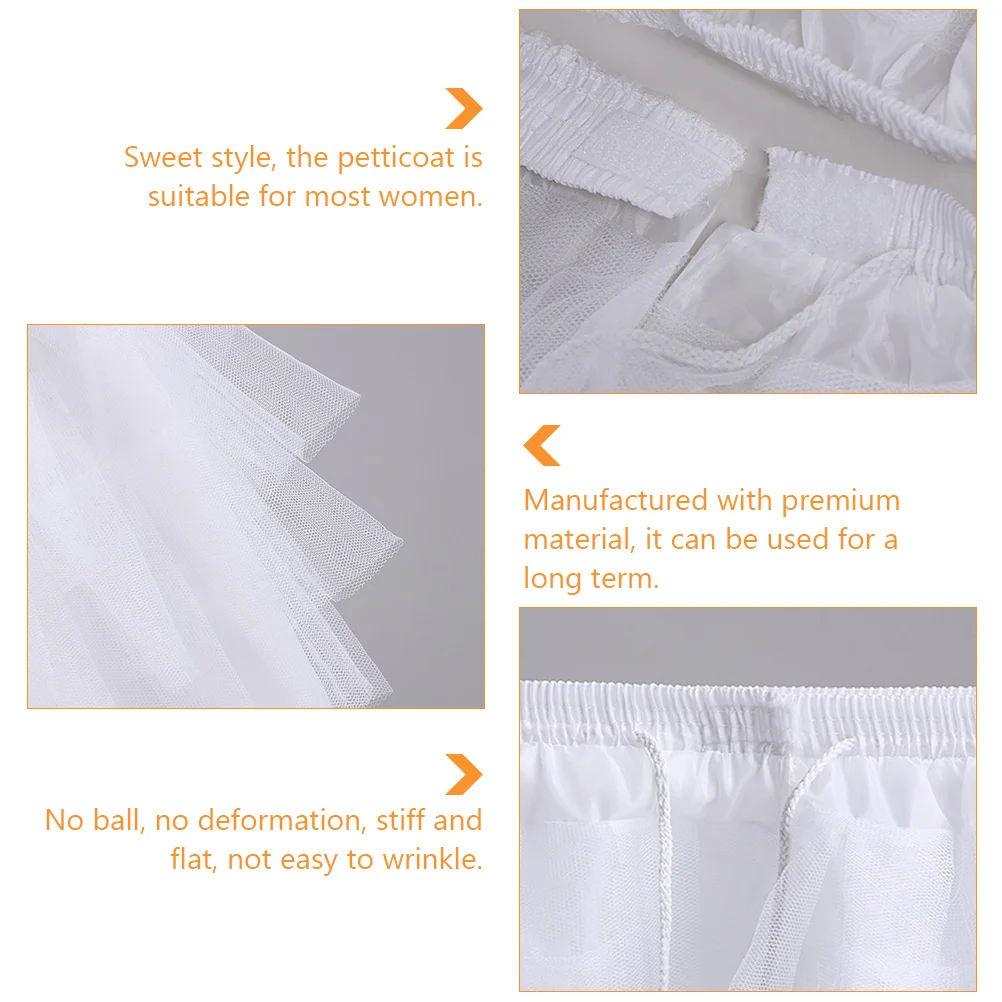 Tulle Underskirt for Women Pannier Ball Gowns Formal White Wedding Dress