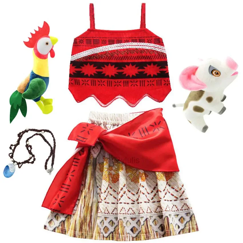 Baby Child Movie Moana Costume Toddler Little Girls Vaiana Moana Cosplay Kid Halloween Costume Christmas Birthday Clothes Outfit