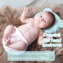 Baby Cushion Cotton Soft Pillow Infant Sleeping Pillow Head Shaping Support Car Home Protection Positioner Supply Yellow
