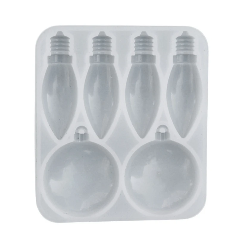 

Flat Round Shape Bulb Pendant Molds Christmas Ornaments Pendant Resin Molds DIY Crafts Gift Jewelry Keychain Making Dropship