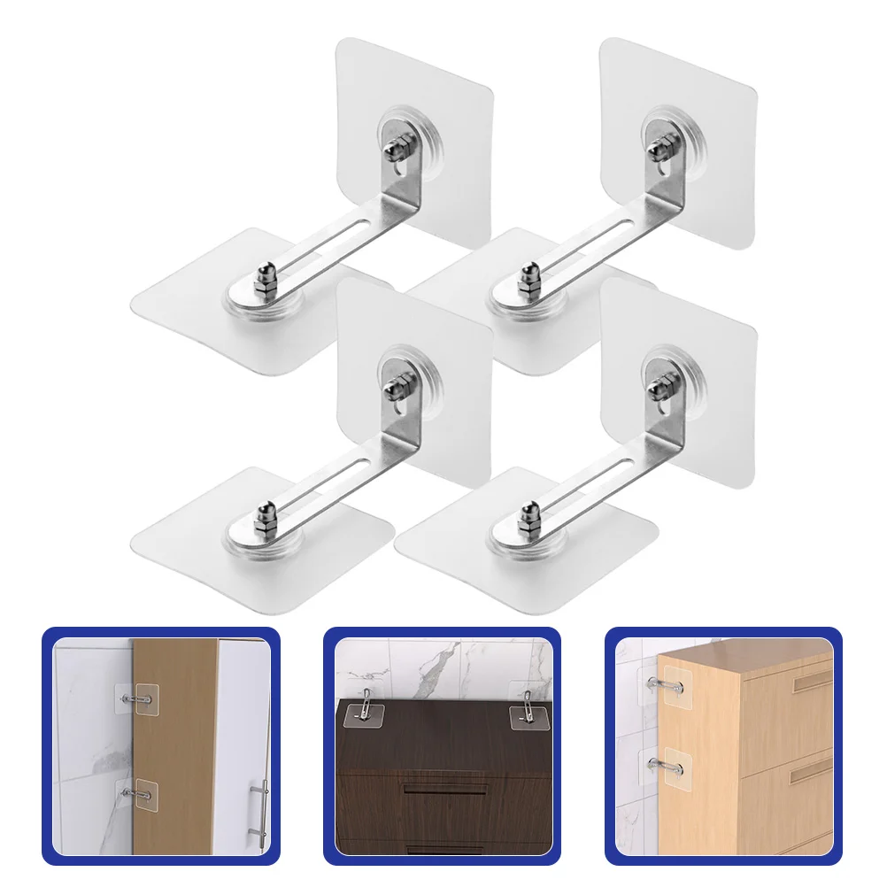 

4 Pcs Anti-fall Anchor Furniture Anchors for Baby Proofing Bookcase Adhesive Dresser Closet Secure to Wall Acrylic Tip Kit Kids