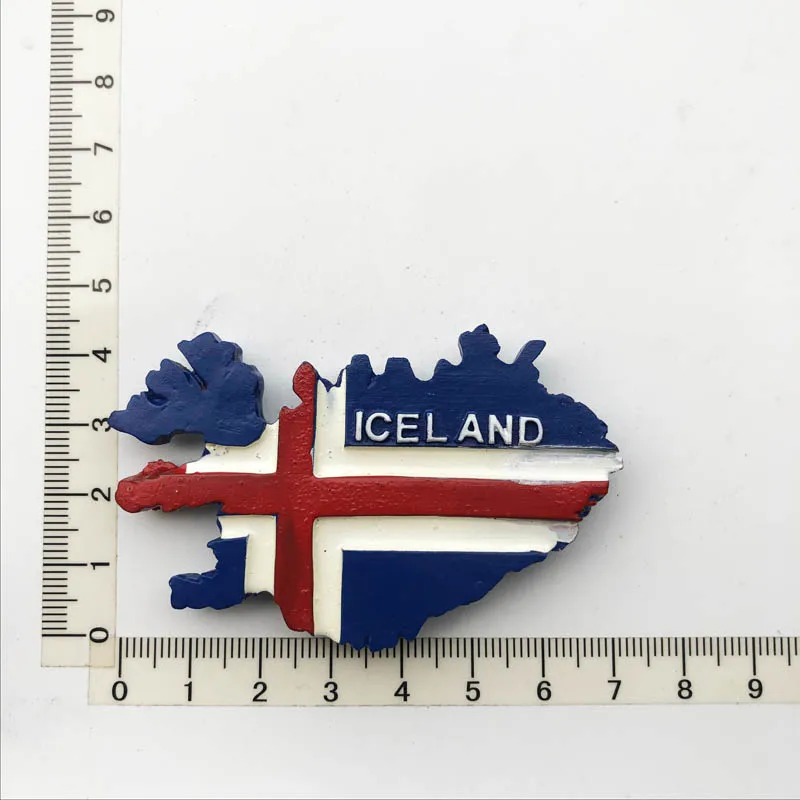 

Iceland Map Fridge Magnet Crafts Message Stickers Resin Crafts Tourism Souvenir Decorations