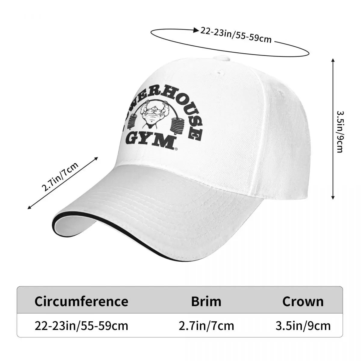 Powerhouse Gym Caps Unisex Fashion Dad Hat Sun Hats Racing Cap Breathable Polyester Baseball Caps Summer 5