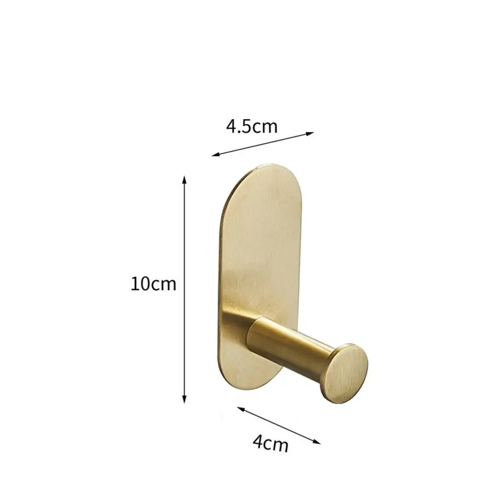 Durable Stainless Steel Towel Holder Self-adhesive No Drilling Bathroom Organizer Gold Kitchen Storage Rack Home
