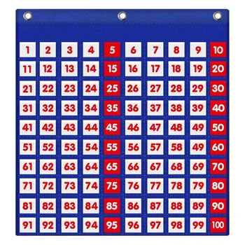 Per l'uso a casa e per lezioni degli insegnanti Grafico tascabile, tabella dei centinaia di numeri 1-100 in un'impostazione dell