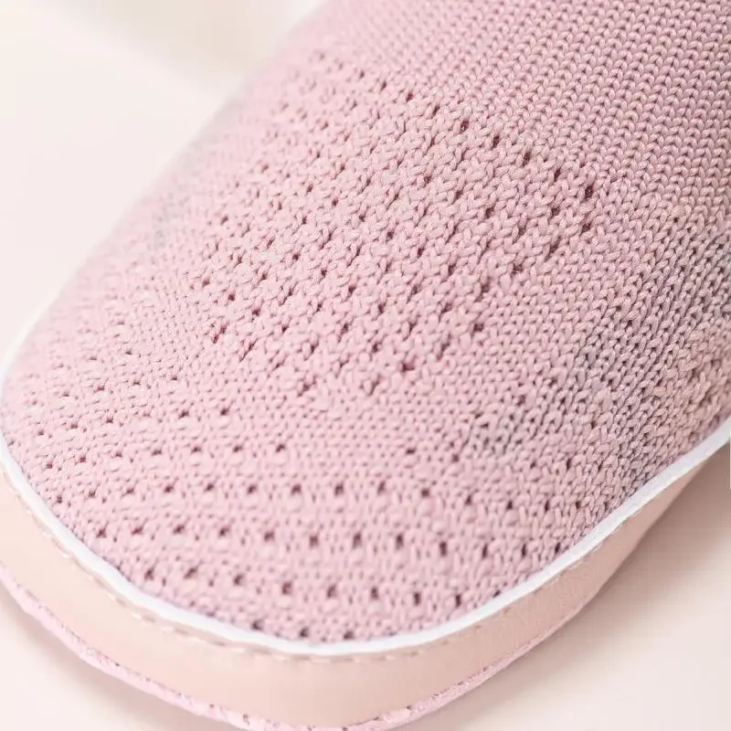 New Newborn Baby Girls Boys Shoes Mesh Breathable First Walkers Gray Pink White Soft Soled Non-slip Crib Shoes 0-1 Years Old
