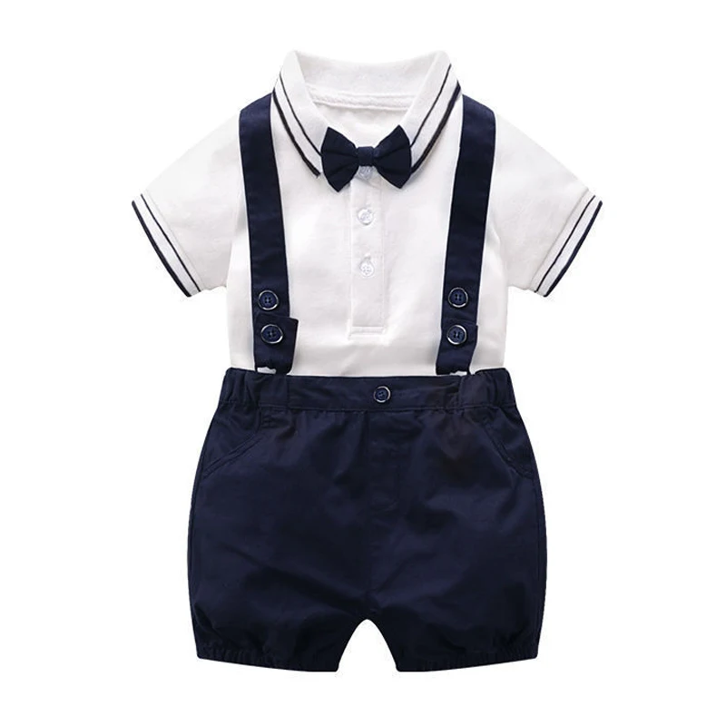 Cotton Newborn Baby Boys Clothes Set Summer Soft Toddler Boy White