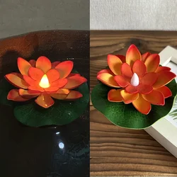 Illuminating Lotus Flower Water Lamp - Festive Decor & Ambient Lighting Accessory (Orange)