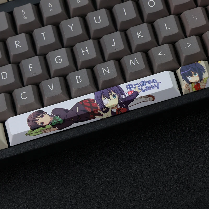Takanashi Rikka 108 Keycap Amor Chunibyo Outros Delírios Pbt Corante Sub Cereja Perfil mx Cruz Eixo Interruptor para Teclado Mecânico - Imagem 6