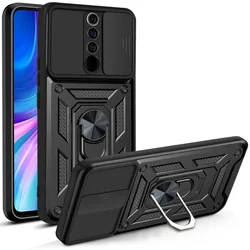 Shockproof Armor Case with Car Holder & Camera Lens Protection for Redmi Note8Pro (Black)