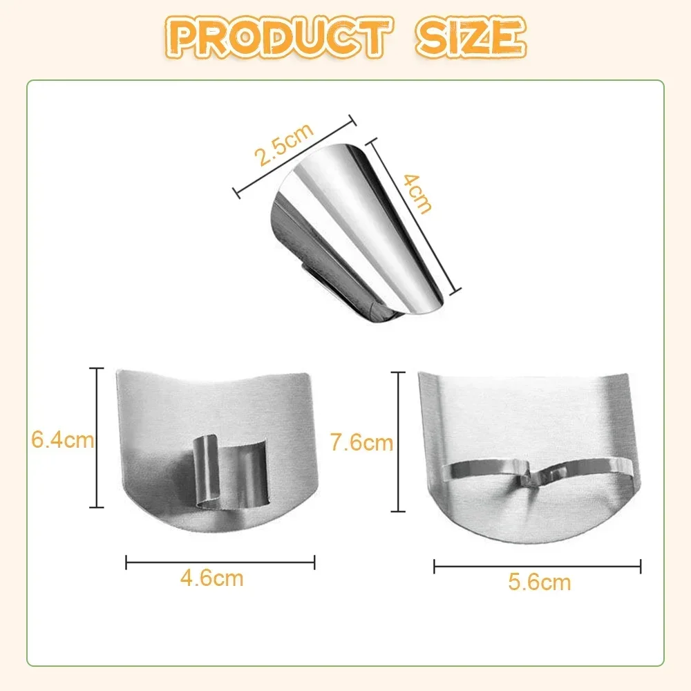 1/3Pcs Stainless Steel Finger Protector Anti-cut Finger Guard Safe Vegetable Cutting Hand Protecter Kitchen Gadgets Accessories images - 6