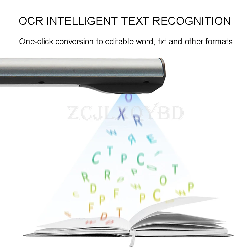 12MP USB Document Camera for Teachers Laptop A4 Size Portable Book Document Scanner with Soft Base File HD Camera