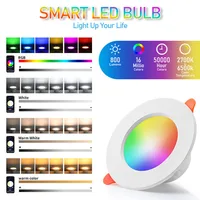 1-10PCS LED Downlight Dimmable AC85-265V 10W tuya Intelligent Graffiti Control Voice APP RGB CW Full Color Spot Ceiling Recessed - Image 6