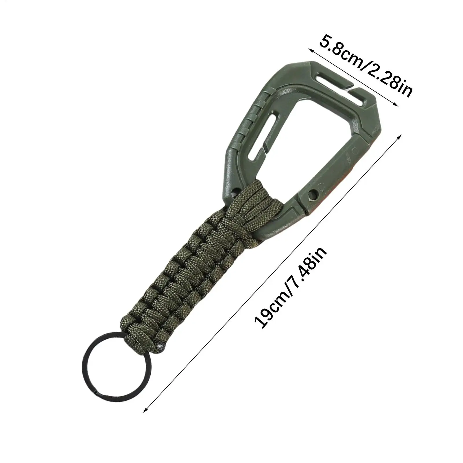Outdoor Parachute Rope Carabiner ABS Hook Anti-lost Key Chain Water Bottle Hanging Buckle Backpack Carabiner Hiking Gadgets