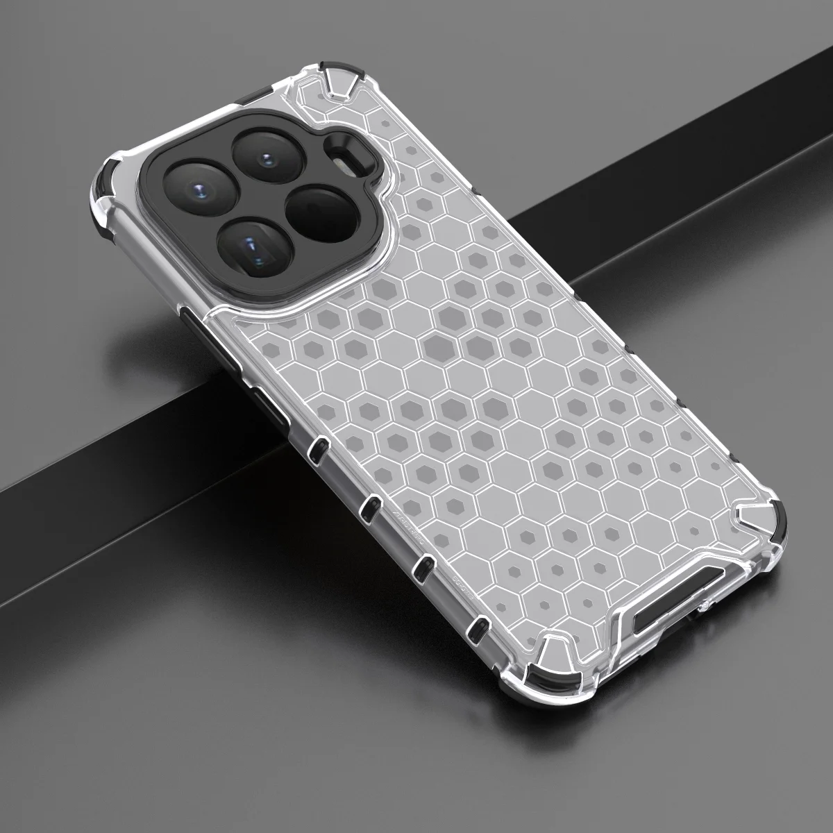 Luxury Transparent Honeycomb Shockproof Case - Translucent Anti-Fall Armor Cover