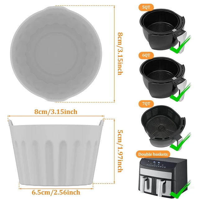 Stampi Muffin Per Friggitrice Ad Aria - 9 Pezzi In Silicone, Per Torte, Uova E Dessert - Foto 7