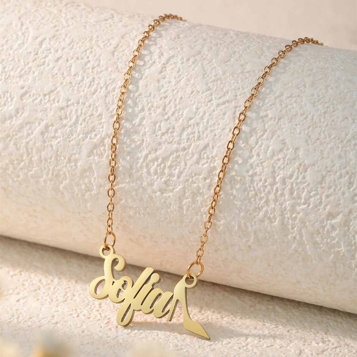 Customized Name Necklace Stainless Steel High heels Pendant Fashion Jewelry Gift for Women