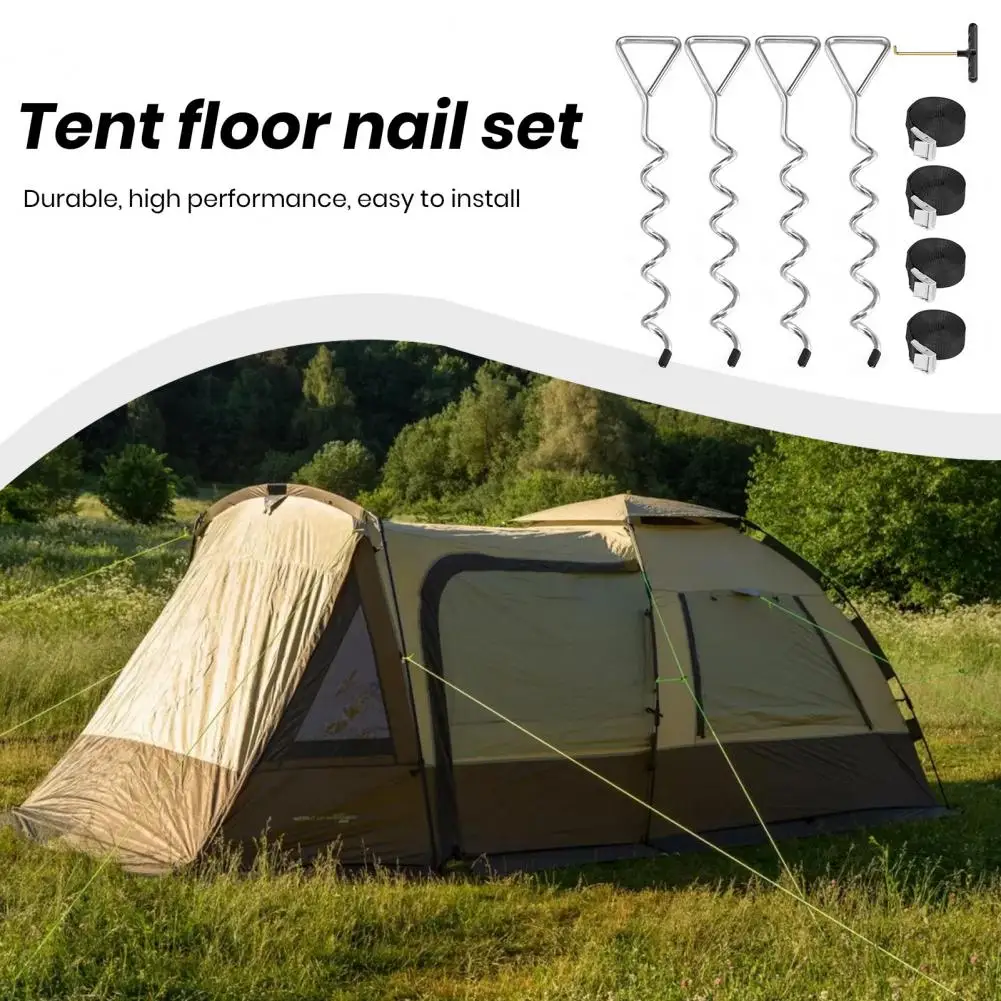 

1 Set Durable Floor Pegs Secure Trampoline Easy Installation Anti-Falling Firmly Fixed Tent Peg Set Weather Accessories