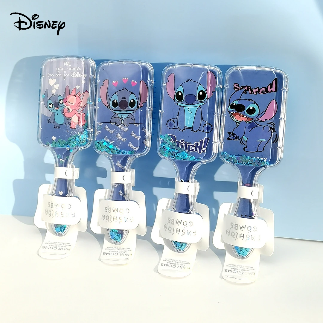 

Детская расческа Disney Stitch Kawaii, мультяшный ангел, портативная воздушная подушка, расческа, шейкер, аниме прическа, подушка безопасности, расческа для волос, подарок для девочки