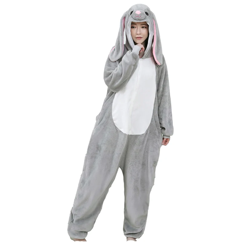 Easter Rabbit Onesies For Adults Kigurumi MashiMaro Pajamas Long Ear Bunny One-Piece Pijama Full Body Cosplay Party Costume Gift