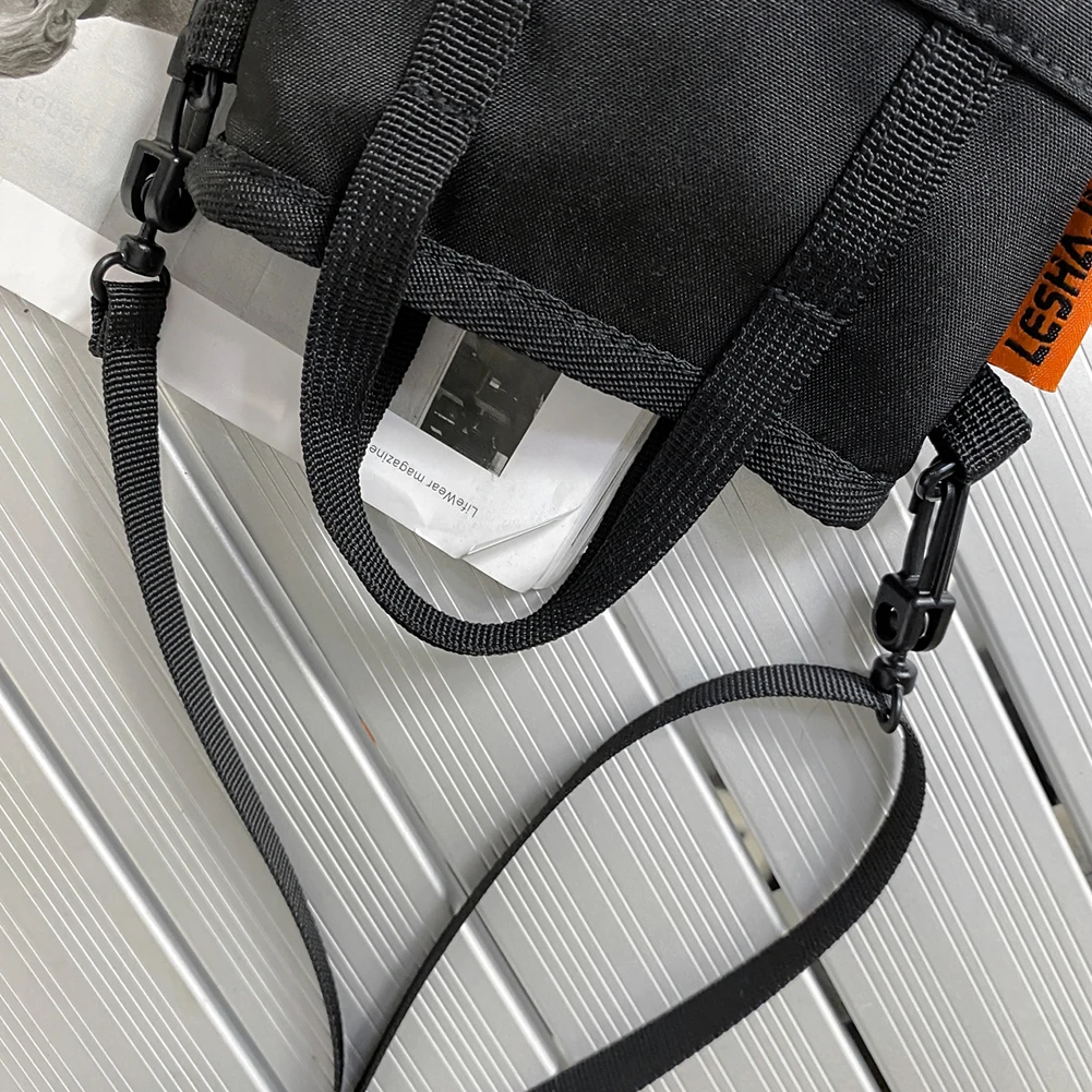 Unisex Shoulder Bags Stylish Female Solid Color Students Satchel Handbags Reusable Messenger Bag Fashion Nylon Bag