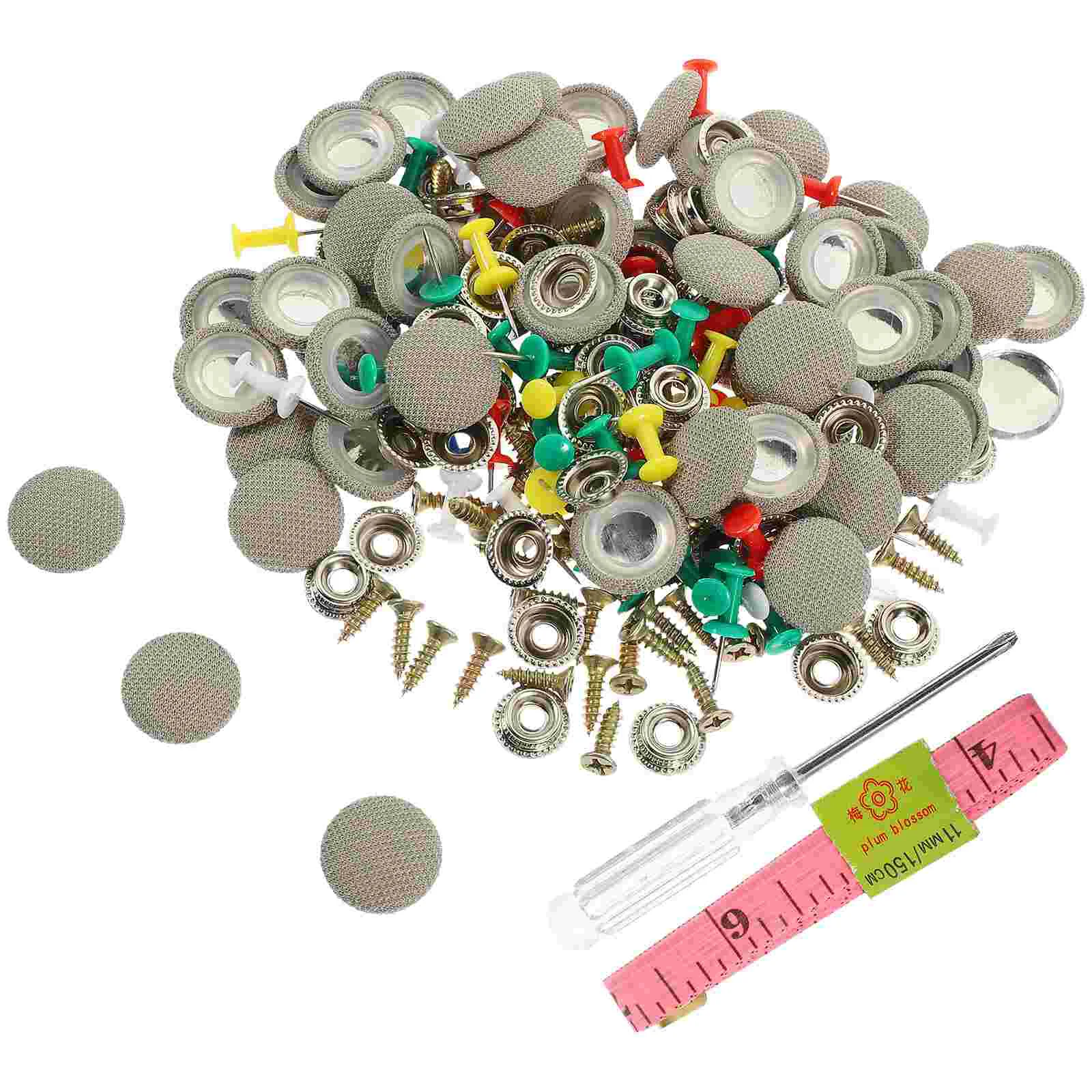 

50 Sets Buckle Headliner Repair Pin Button Rivets Iron Flannel Kit for Roof
