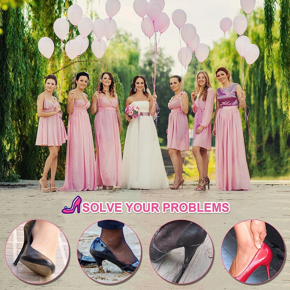 50 Pairs/Lot High Heel Stoppers Latin Stiletto Dancing Covers Antislip Silicone High Heel Protectors For Outdoor Wedding Party