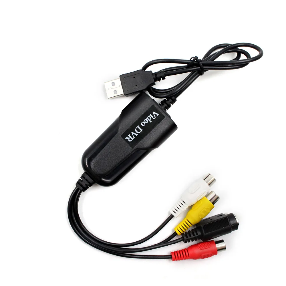 Acquisition vidéo Adaptateur de carte capture audio portable USB 2.0 VHS  sur DVD pour Win7 / Win8 / XP / Vista, lecteur gratuit