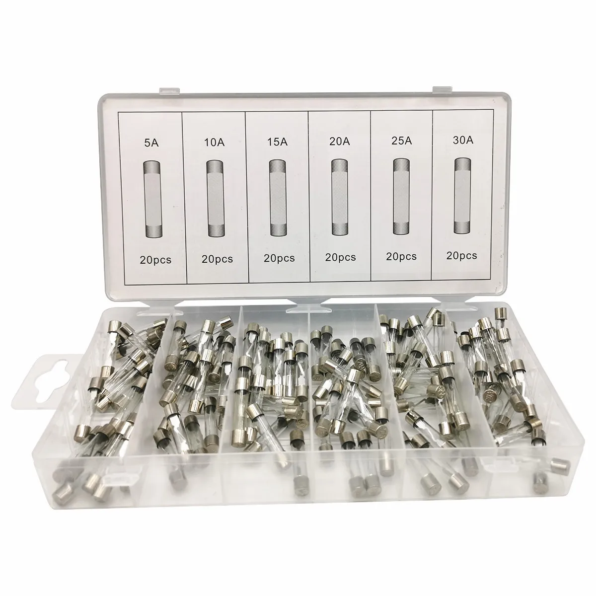 

120Pcs Automotive fuse fuse fuse insert type 12V small truck universal 24V square cigarette lighter