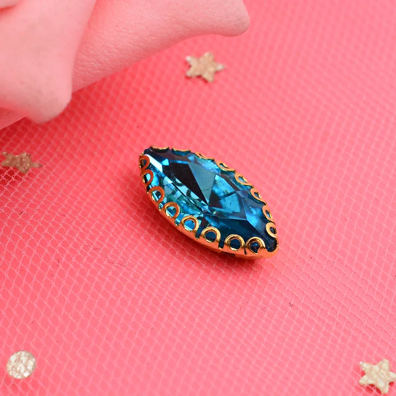Claw Rhinestones Mix Color Horse eye Flatback Sewing Rhinestones Shiny Crystals Stones Gold Base Sew On For Clothes sew on rhinestones non hot fix rhinestones sewing rhinestones non hotfix rhinestones rhinestone accessories
