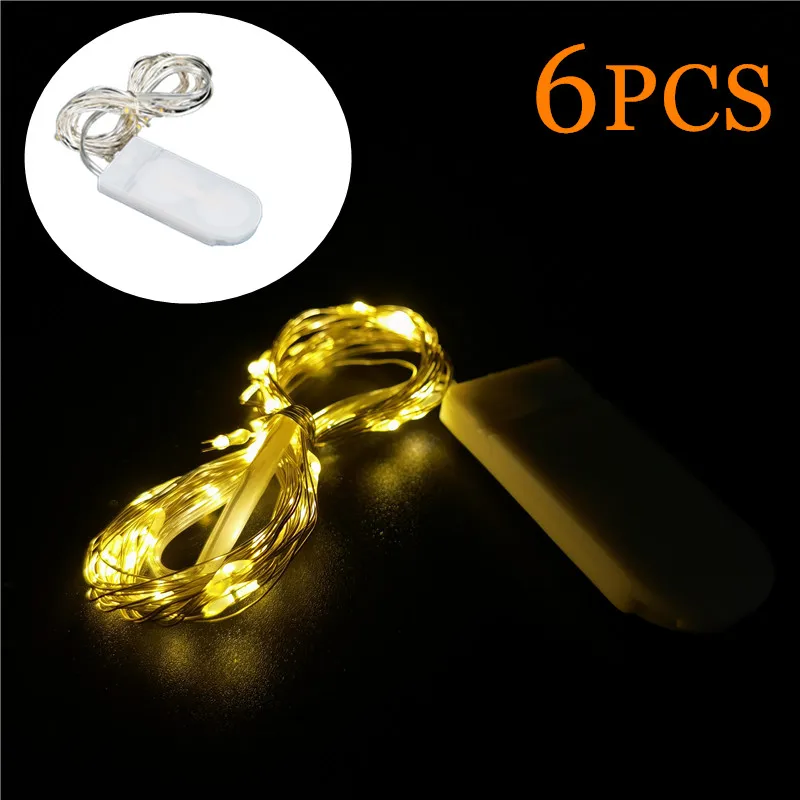 

Copper Wire Lamp for DIY Christmas Tree Decor LED Wedding Party Lamp LED Fairy Lamp String Light 6pcs Home Decor Battery Powered