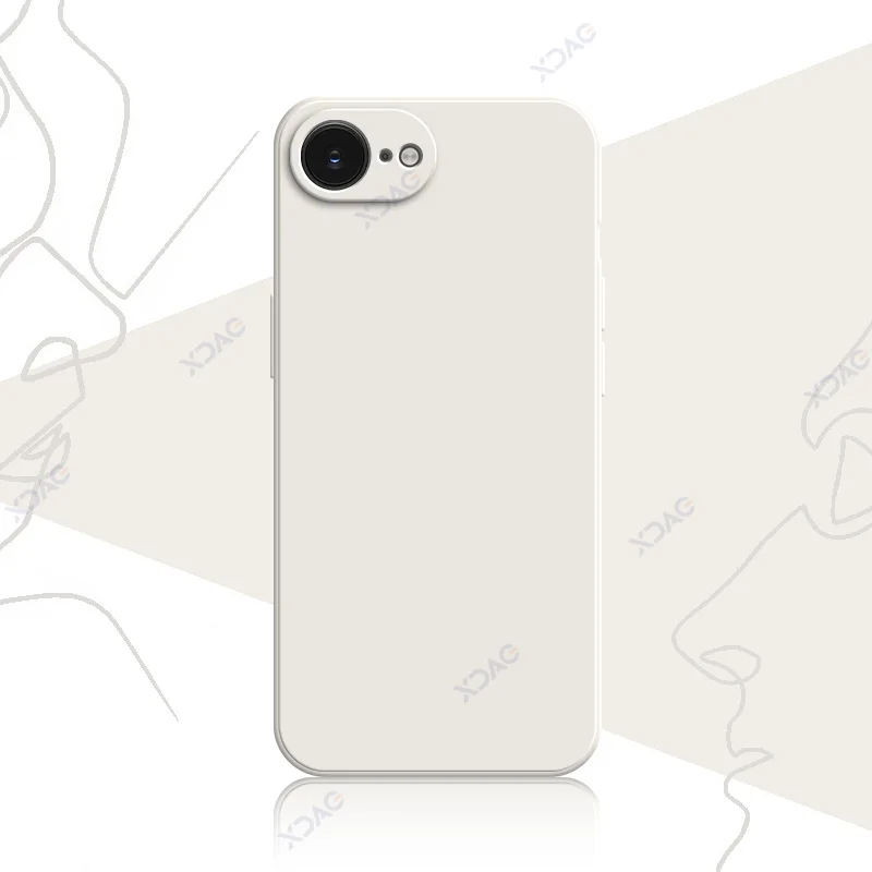Premium 360° Soft Luxury Silicone Back Cover - Waterproof Square Design