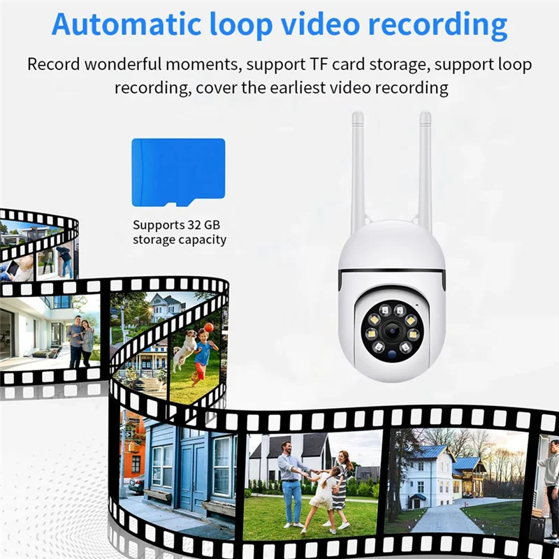 , 2.4GHz WiFi Cameras for Home Security, 1080P Dome Surveillance Cameras 360&deg; View, 2-Way Audio