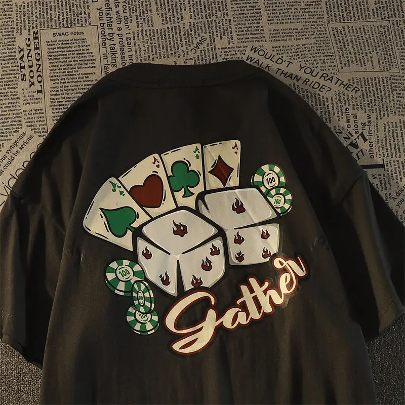 ルーズラウンドレトロデニム Tシャツ